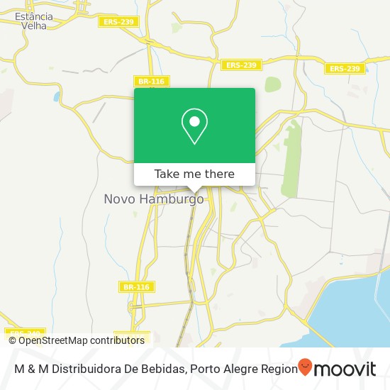 Mapa M & M Distribuidora De Bebidas, Avenida Nações Unidas, 2461 Rio Branco Novo Hamburgo-RS 93320-021