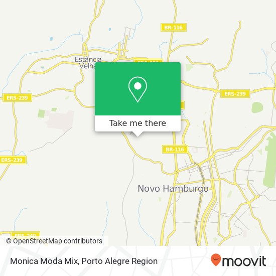 Mapa Monica Moda Mix, Rua Índia, 421 Petrópolis Novo Hamburgo-RS 93346-070