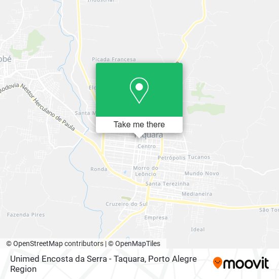 Mapa Unimed Encosta da Serra - Taquara