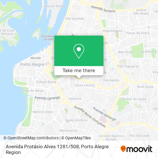 Mapa Avenida Protásio Alves 1281 / 508