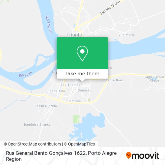 Rua General Bento Gonçalves 1622 map