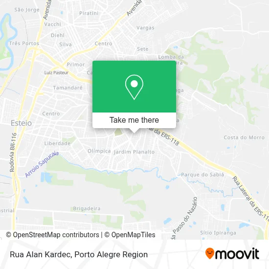 Rua Alan Kardec map