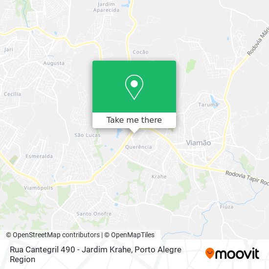 Mapa Rua Cantegril 490 - Jardim Krahe