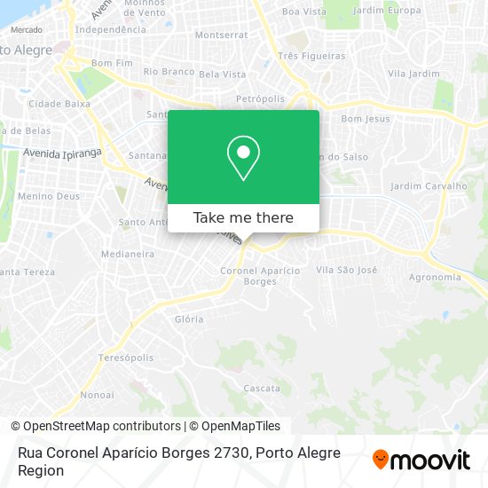 Mapa Rua Coronel Aparício Borges 2730
