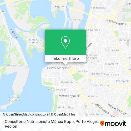 Mapa Consultório Nutricionista Márcia Bopp