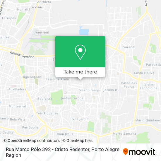 Rua Marco Pólo 392 - Cristo Redentor map