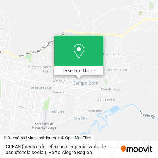 CREAS ( centro de referência especializado de assistência social) map