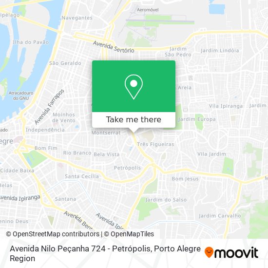 Avenida Nilo Peçanha 724 - Petrópolis map