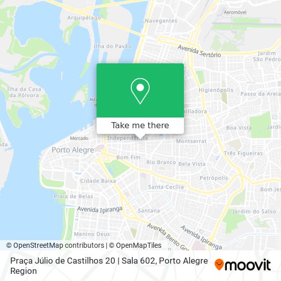 Mapa Praça Júlio de Castilhos 20 | Sala 602