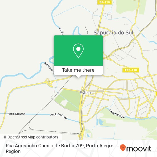 Mapa Rua Agostinho Camilo de Borba 709