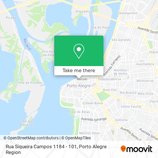 Mapa Rua Siqueira Campos 1184 - 101