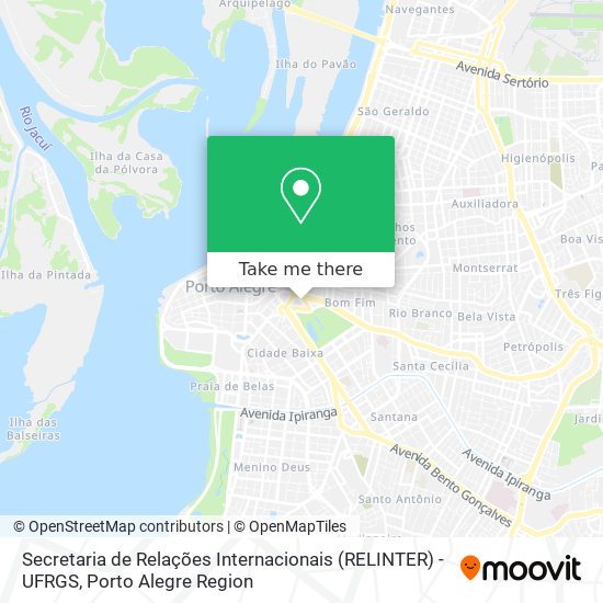 Mapa Secretaria de Relações Internacionais (RELINTER) - UFRGS