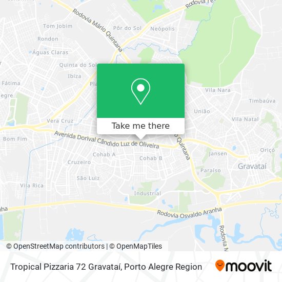 Tropical Pizzaria 72 Gravataí map