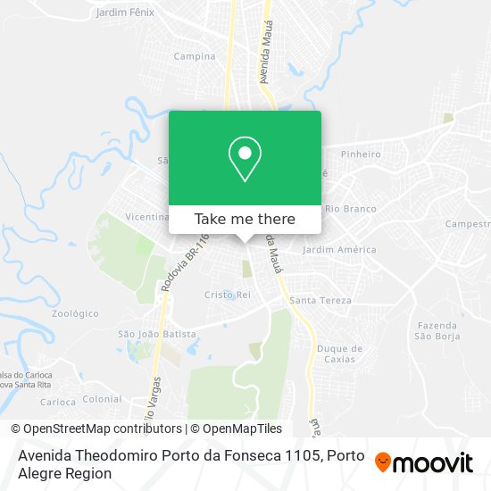 Mapa Avenida Theodomiro Porto da Fonseca 1105