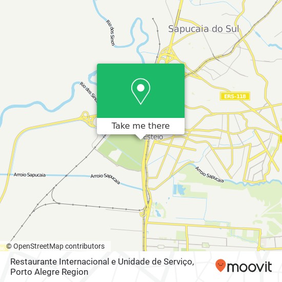 Mapa Restaurante Internacional e Unidade de Serviço, Novo Esteio Esteio-RS 93270-010