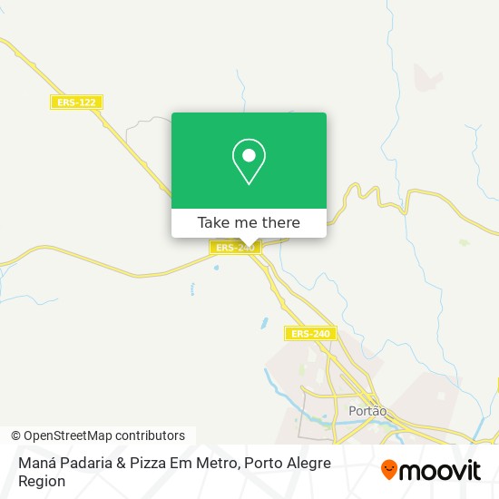 Maná Padaria & Pizza Em Metro map