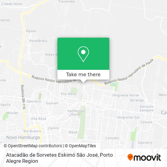 Atacadão de Sorvetes Eskimó São José map