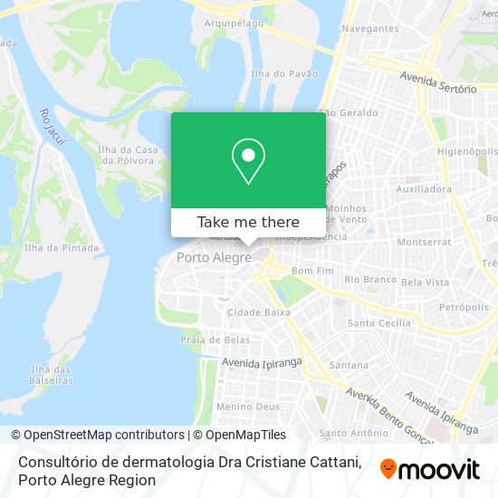 Mapa Consultório de dermatologia Dra Cristiane Cattani