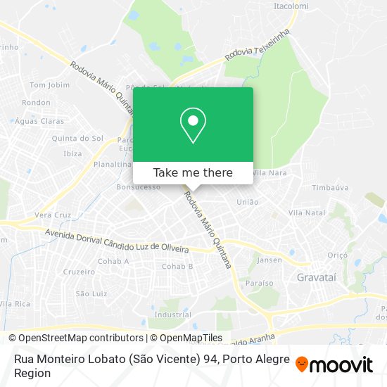 Mapa Rua Monteiro Lobato (São Vicente) 94
