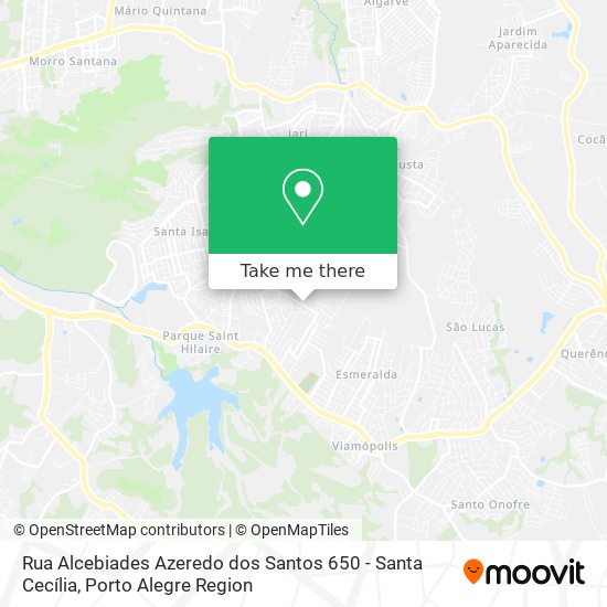 Mapa Rua Alcebiades Azeredo dos Santos 650 - Santa Cecília