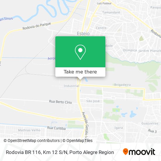 Rodovia BR 116, Km 12 S/N map