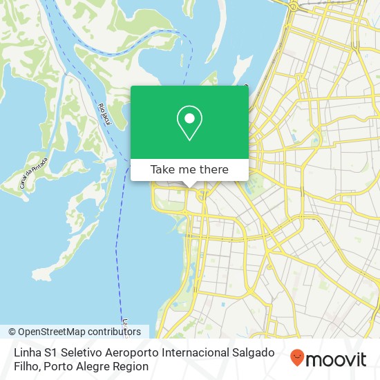 Linha S1 Seletivo Aeroporto Internacional Salgado Filho map