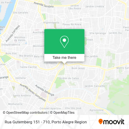 Rua Gutemberg 151 - 710 map