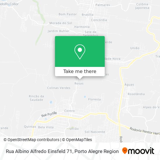 Rua Albino Alfredo Einsfeld 71 map