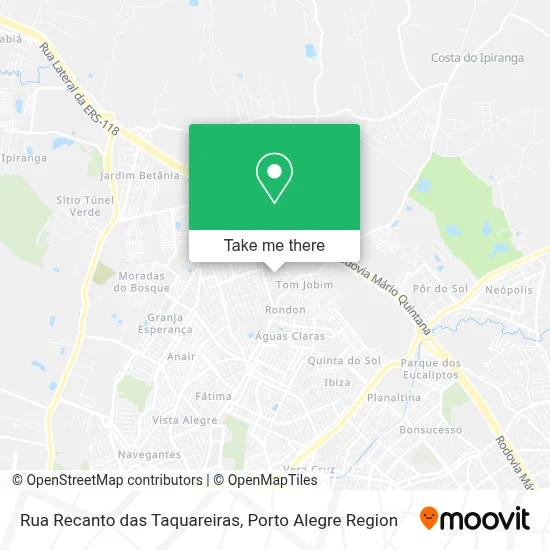 Rua Recanto das Taquareiras map