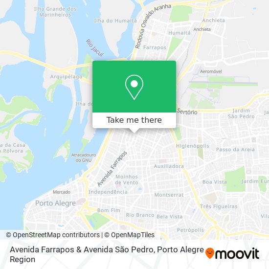Mapa Avenida Farrapos & Avenida São Pedro