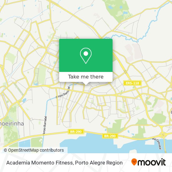 Mapa Academia Momento Fitness