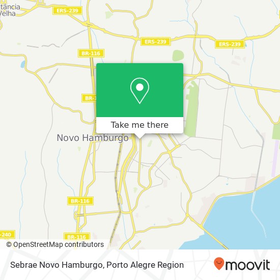 Sebrae Novo Hamburgo map