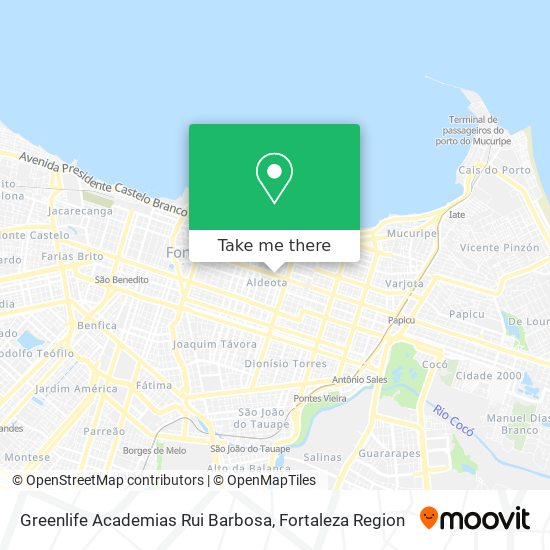 Mapa Greenlife Academias Rui Barbosa