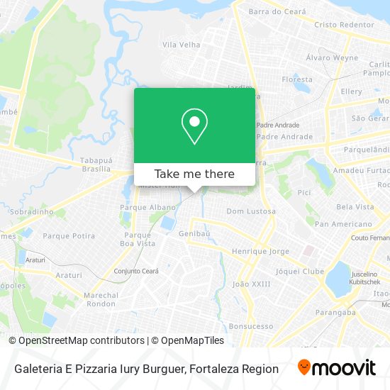 Galeteria E Pizzaria Iury Burguer map