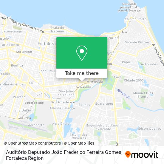 Mapa Auditório Deputado João Frederico Ferreira Gomes