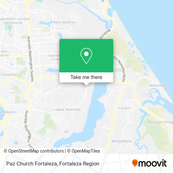 Paz Church Fortaleza map