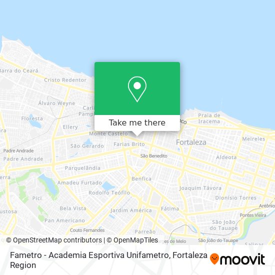Mapa Fametro - Academia Esportiva Unifametro