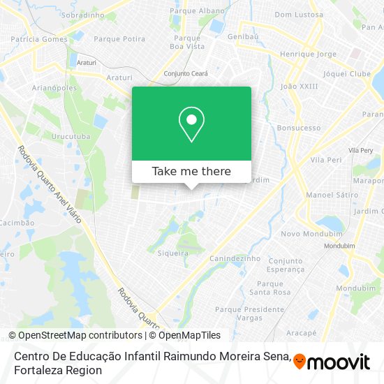 Mapa Centro De Educação Infantil Raimundo Moreira Sena