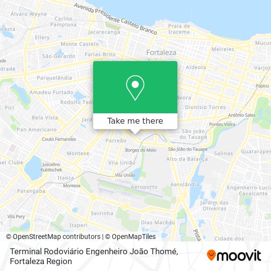 Mapa Terminal Rodoviário Engenheiro João Thomé
