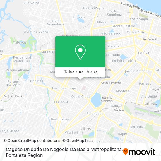 Mapa Cagece Unidade De Negócio Da Bacia Metropolitana