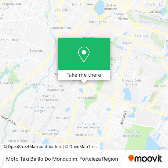 Moto Táxi Balão Do Mondubim map