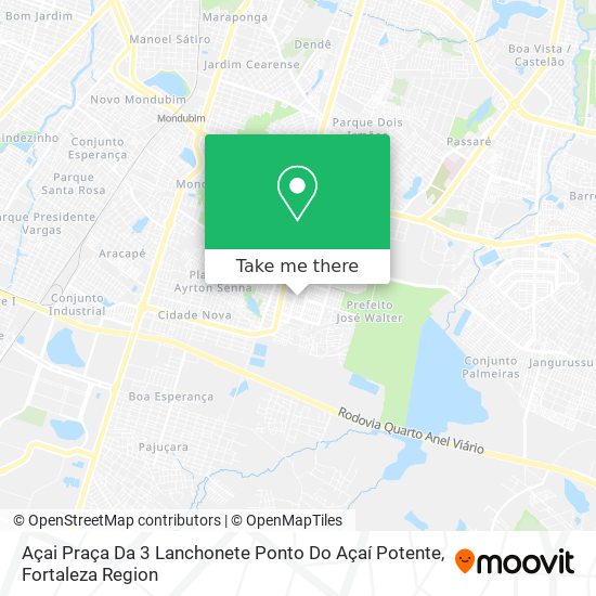 Açai Praça Da 3 Lanchonete Ponto Do Açaí Potente map
