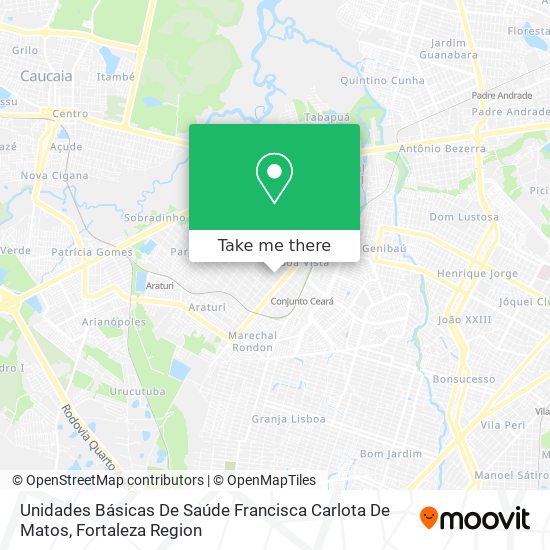 Unidades Básicas De Saúde Francisca Carlota De Matos map