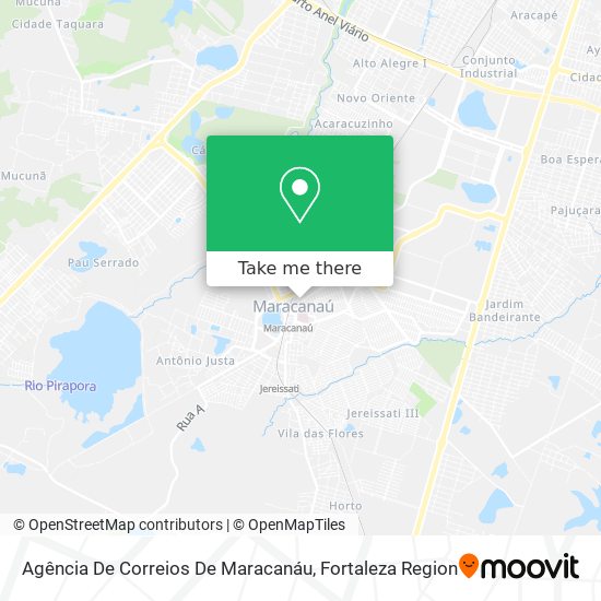 Mapa Agência De Correios De Maracanáu