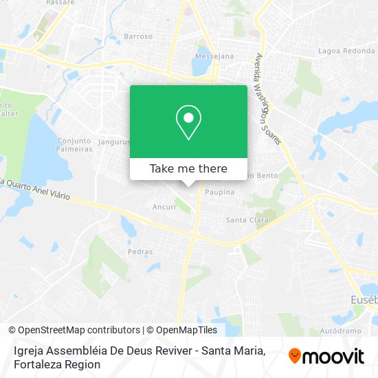 Mapa Igreja Assembléia De Deus Reviver - Santa Maria