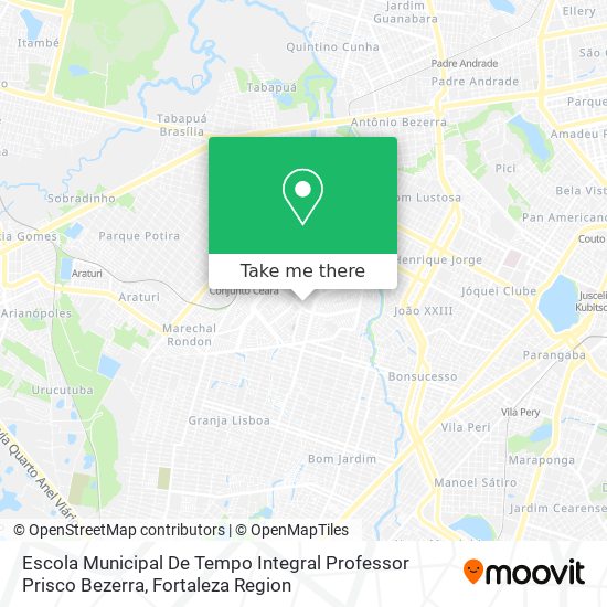 Mapa Escola Municipal De Tempo Integral Professor Prisco Bezerra