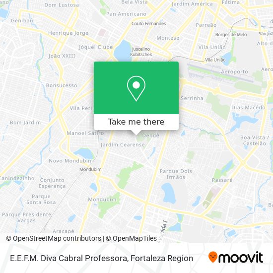 E.E.F.M. Diva Cabral Professora map