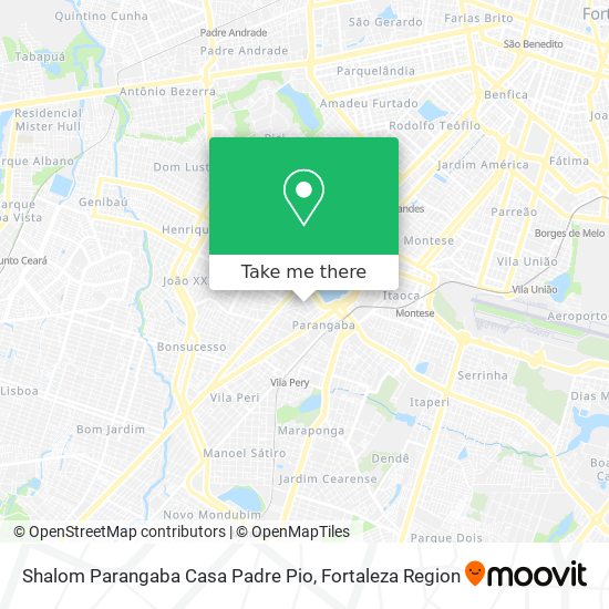 Mapa Shalom Parangaba Casa Padre Pio