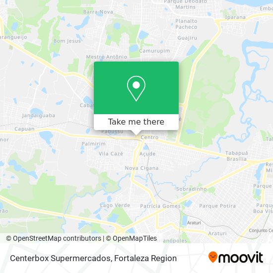 Mapa Centerbox Supermercados