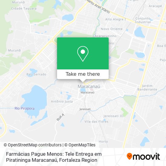 Farmácias Pague Menos: Tele Entrega em Piratininga Maracanaú map